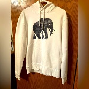 Banana Republic White hoodie with elephant on front